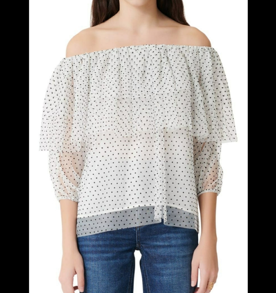 Maje Liplume Off the Shoulder Top